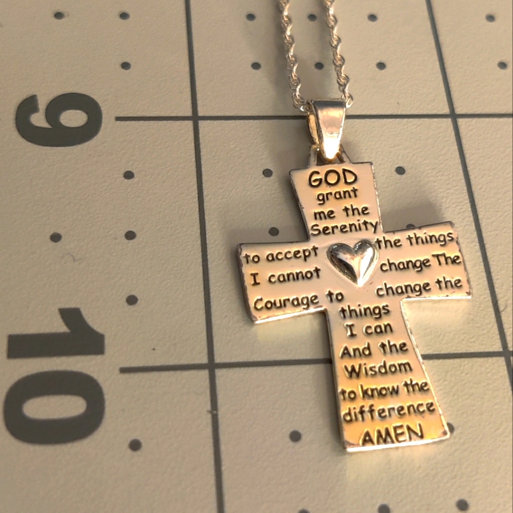 Serenity prayer necklace 925